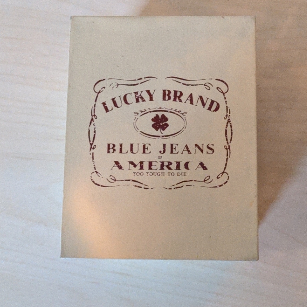 Lucky Brand leather embroidered watch